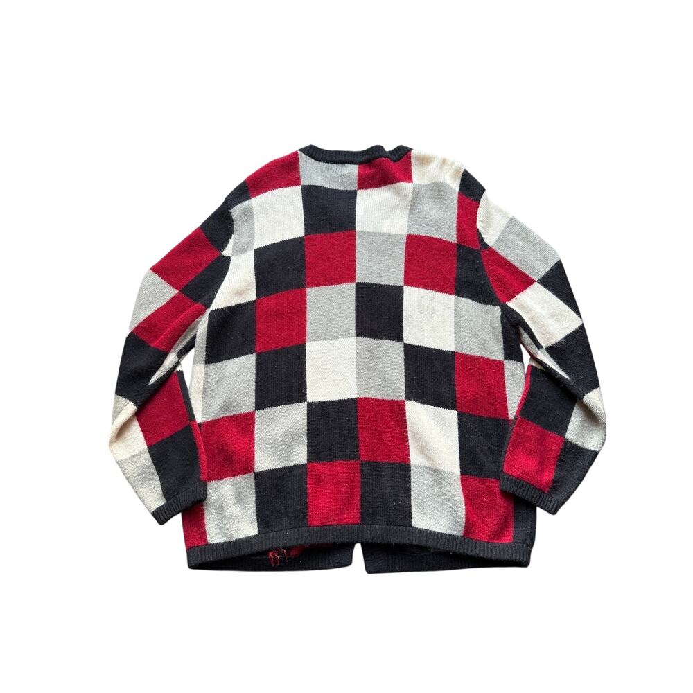 Vintage Graff Patchwork Cardigan Embroidered Beje… - image 8